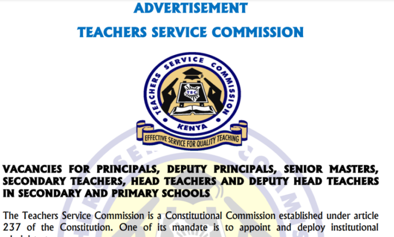 TSC releases criteria for junior school teachers seeking promotions.